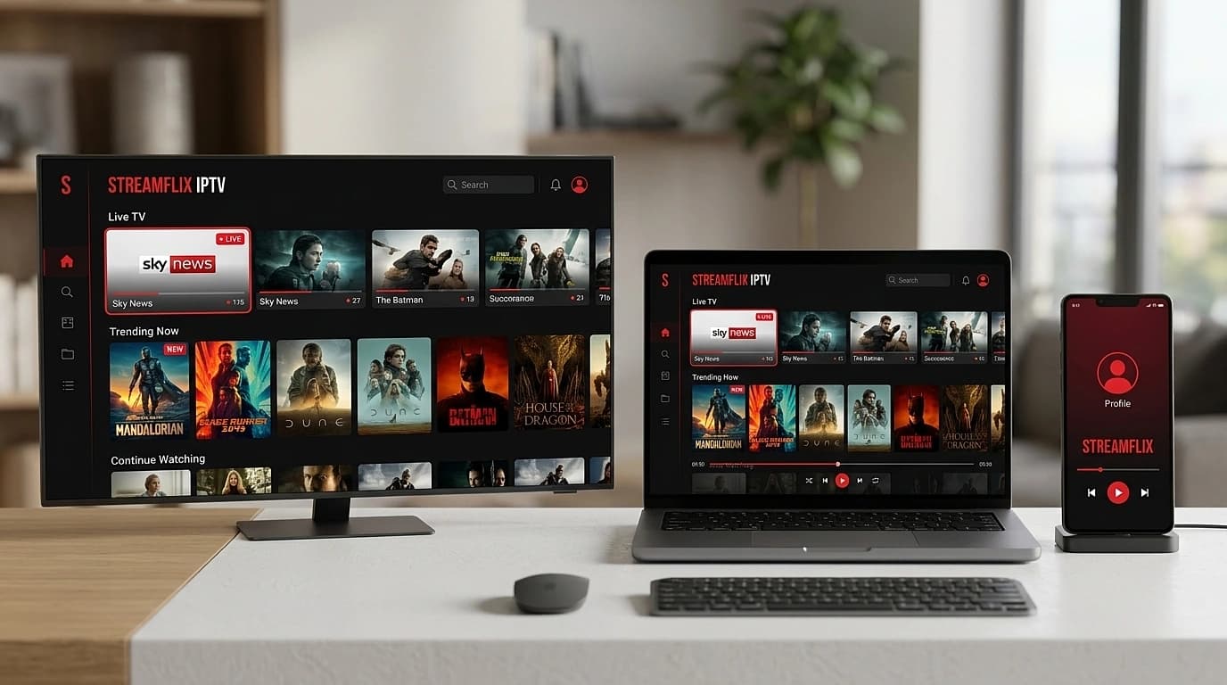 Supported IPTV Devices - Smart TV, Laptop, Smartphone